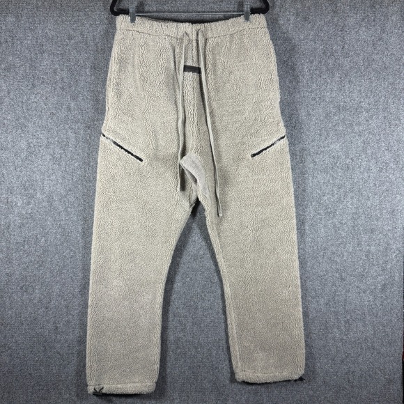 Fear Of God Essentials Polar Fleece Pant Dark Oatmeal Mens Size Large